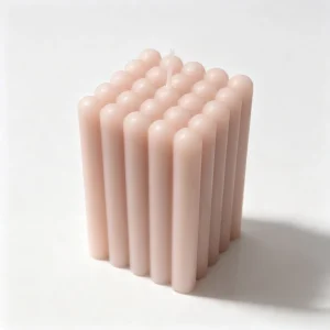 Wholesale 3D ribbed square scented pillar candle for private label candle brands