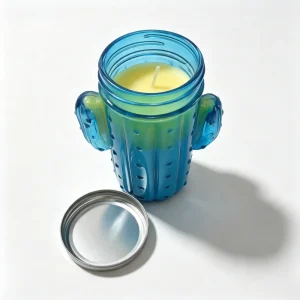 Cactus Glass Jar Scented Candle , Custom Home Fragrance Candle Wholesale