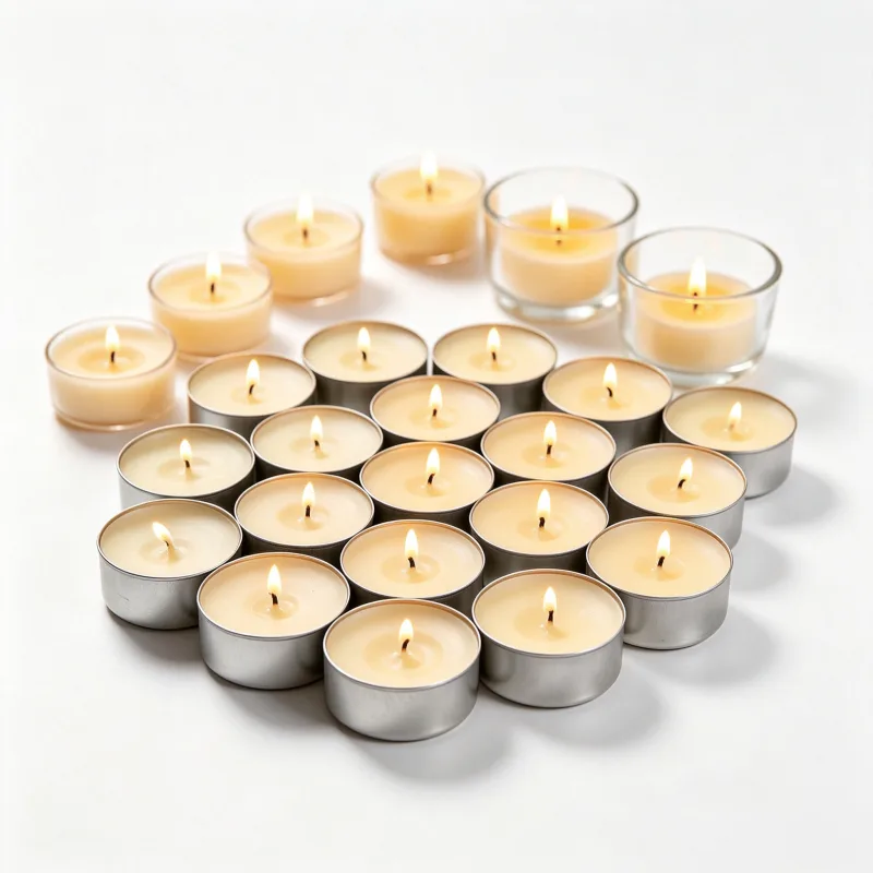 Bulk tea light candles and votive candles, scented or unscented, for wholesale buyers
